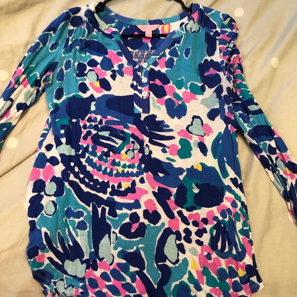 Lilly pulitzer long sleeve top sz XS